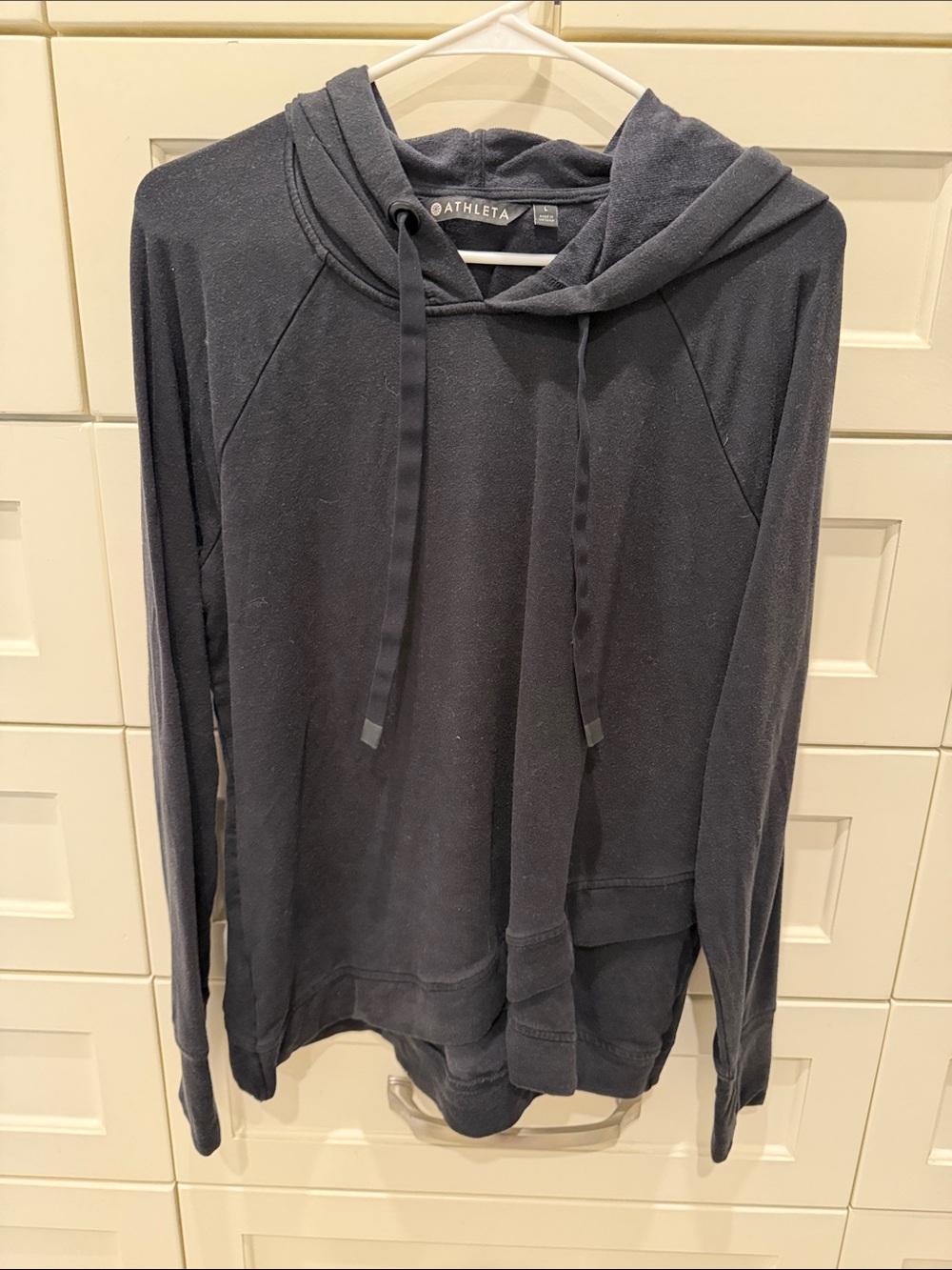 Athleta Pinnacle Criss Cross Hoodie Black Size L #405081